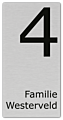 Naambordje aluminum rvs look 10 x 20 model B