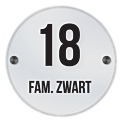 Naambordje plexiglas rond 20 cm