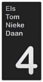 Naambord zwart industrieel voordeur 10 x 20 cm