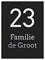 Naambord zwart industrieel voordeur 15 x 20 cm