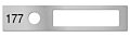 Naamplaathouder aluminium met nummer en gat beldrukker 16 x 3 cm