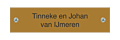 Naamplaatje met nostalgische uitstraling 10 x 2,5 cm goud