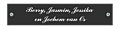 Naamplaatje met nostalgische uitstraling 14,5 x 3 cm zwart