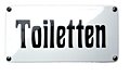 Emaille deurbordje Toiletten
