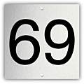 Aluminium nummerplaatje 6 x 6 cm