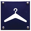 Pictogram informatie van Emaille |10 x 10 cm | schroeven | blauw | gebold