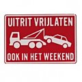 Uitrit vrijlaten ook in het weekend rood