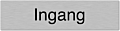 Aluminium deurbordje Ingang