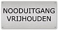 Tekstbord aluminium 20 x 10 cm