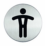 RVS pictogram WC heren