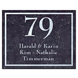 Naambord natuursteen liggen 25 x 20 cm