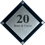 perspex / RVS naambord  