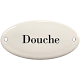 Deurbordje emaille Douche