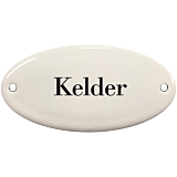Deurbordje emaille Kelder
