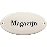 Deurbordje emaille Magazijn