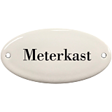 Deurbordje emaille Meterkast