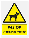 Waarschuwingsbord Pas op hondenbewaking