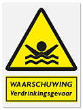 Waarschuwingsbord Waarschuwing verdrinkingsgevaar