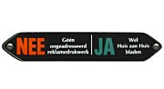 Emaille geen ongewenste reclame Ja Nee sticker