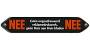 Emaille geen ongewenste reclame Nee Nee sticker