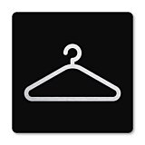 Pictogram Garderobe zwart 10 x 10 cm