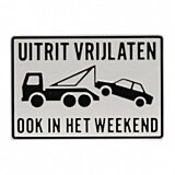 Uitrit vrijlaten ook in het weekend