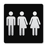 Pictogram Toiletten gender neutraal zwart 10 x 10 cm