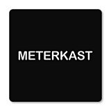 Pictogram Meterkast zwart 10 x 10 cm