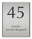 Naambord aluminium gebogen 12 x 15 cm