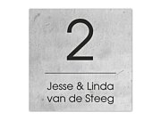 Beton look naambord vierkant 30 x 30 cm