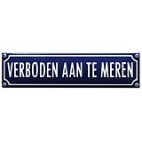 Tekstbord Verboden aan te meren-33 x 8 | 70 x 15-Emaille