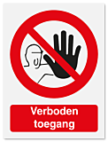 Verbodsbord Verboden toegang