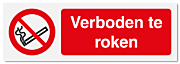 Verbodsbord Verboden te roken van Aluminium 30 x 10 cm