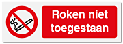 Verbodsbord Roken niet toegestaan