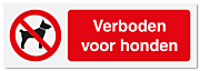 Verbodsbord Verboden voor honden