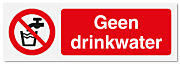 Verbodsbord Geen drinkwater