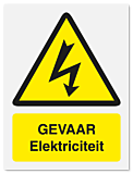 Waarschuwingsbord Gevaar elektriciteit