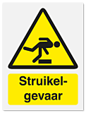 Waarschuwingsbord Struikelgevaar