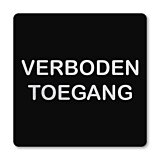 Pictogram Verboden toegang zwart 10 x 10 cm