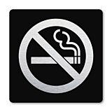 Pictogram Verboden te roken zwart 10 x 10 cm