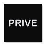 Pictogram Prive zwart 10 x 10 cm