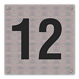 Reflecterend huisnummerbord 15 x 15 cm zichtbaar in het donker