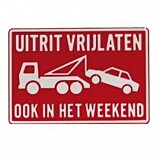Uitrit vrijlaten ook in het weekend rood