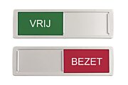 Schuifbordje deurbordje kunststof - vrij - bezet