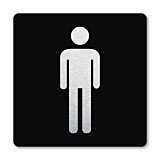 Pictogram Toilet Heren zwart 10 x 10 cm