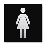Pictogram Toilet Dames zwart 10 x 10 cm