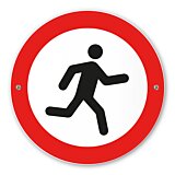 Verbodsbord Verboden te lopen