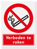 Verbodsbord Verboden te roken