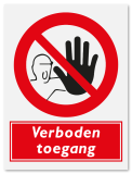 Verbodsbord verboden toegang