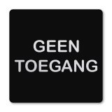 Pictogram Geen toegang zwart 10 x 10 cm 